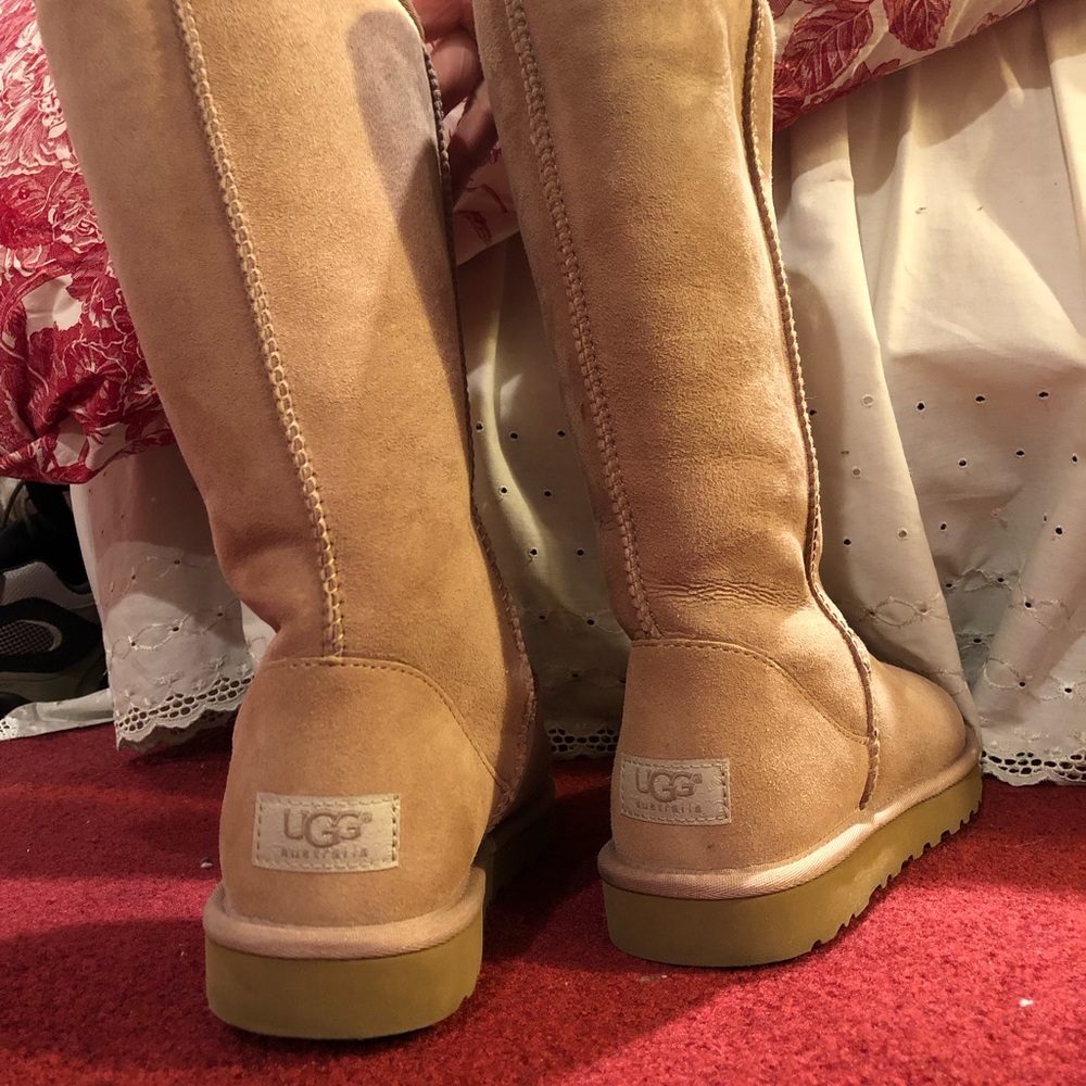 Fawn-Colored Tall UGG Boots - Picture 2 of 8